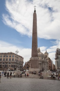 Roma 'daki Piazza del Popolo, İtalya 