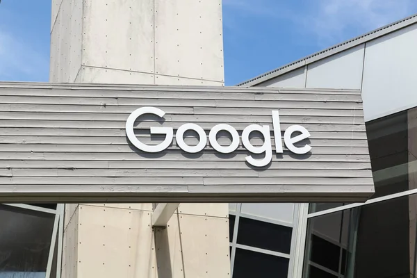 Google Sign Google Mountain View Campus Building 1565 Charleston Road — Φωτογραφία Αρχείου