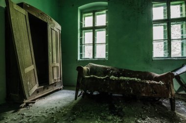 kanepe ve kabine ile Yeşil Oda