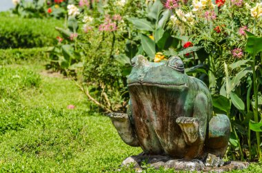 frog figur in garden complex