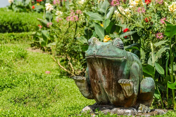 Frog figur in garden complex — 스톡 사진