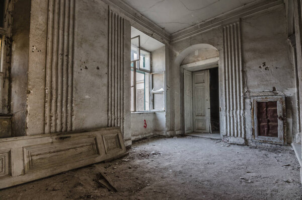 anteroom in abandoned castle