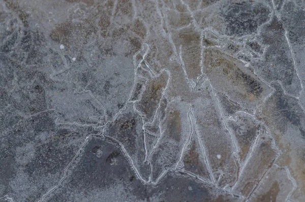 Ice sheet with cracks — Stock Photo, Image