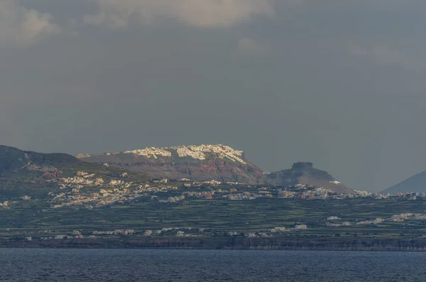 Santorini bij zonsondergang — Stockfoto