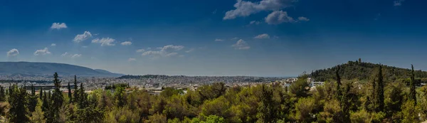 Město Athény s lesní panorama — Stock fotografie