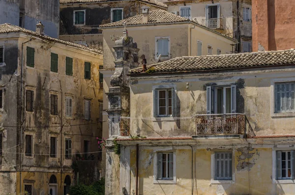 Gamla hus i Korfu — Stockfoto