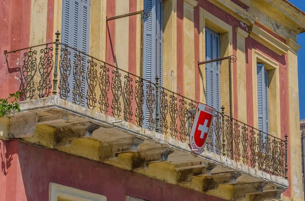 Schweiziska konsulatet i Korfu — Stockfoto