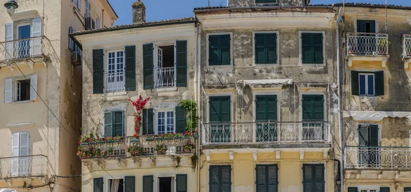 Gamla stan i Corfu panorama — Stockfoto