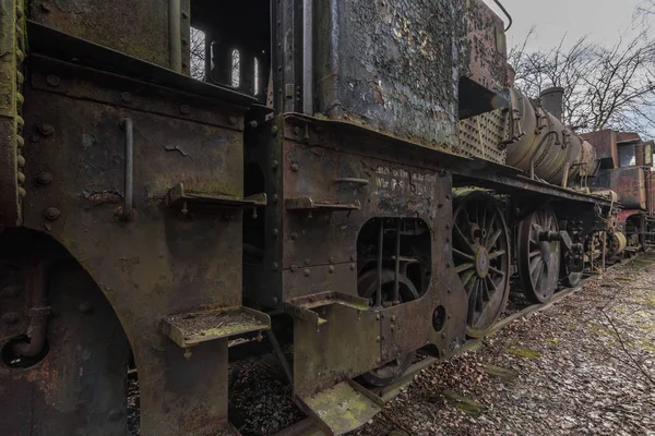 Detail lokomotif uap lama — Stok Foto