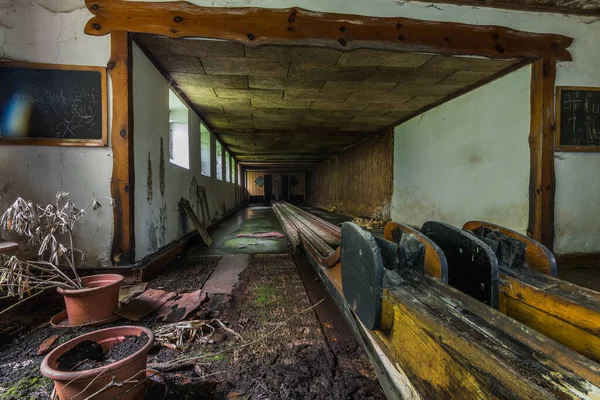 Vieille Piste Bowling Abandonnée Une Auberge — Photo