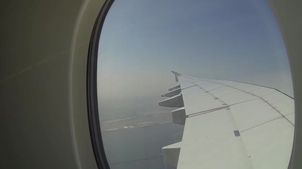A380 Auf Dem Flug Aus Dubai Urlaub — Stockvideo