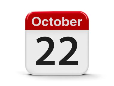 22nd October Calendar clipart