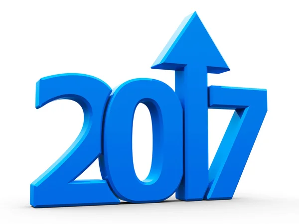 2017 simgesi mavi ok ile kompakt — Stok fotoğraf