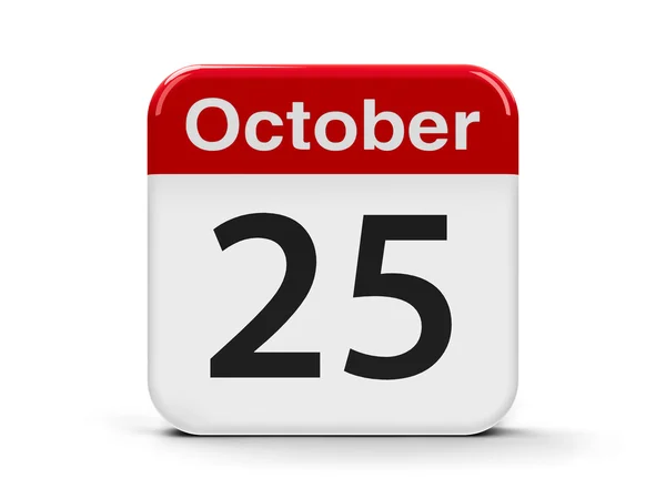 25 de octubre Calendario — Foto de Stock