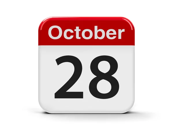28 de octubre Calendario — Foto de Stock