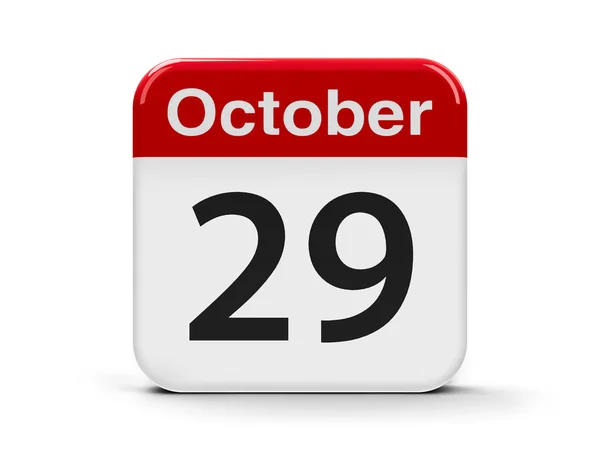 29 de octubre Calendario — Foto de Stock
