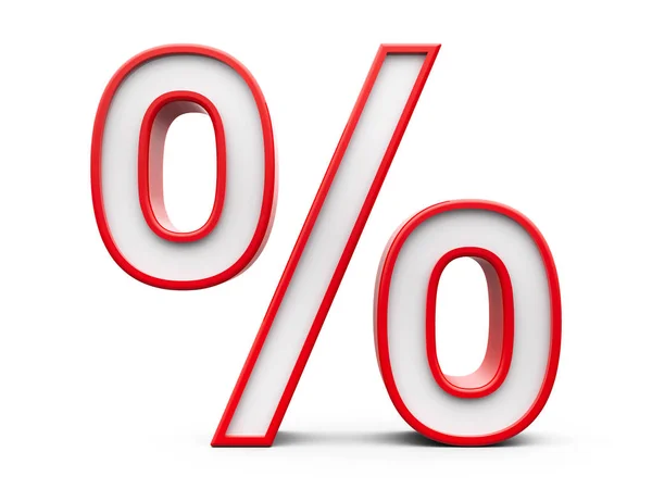 Red Percent #5 — Stock Photo, Image
