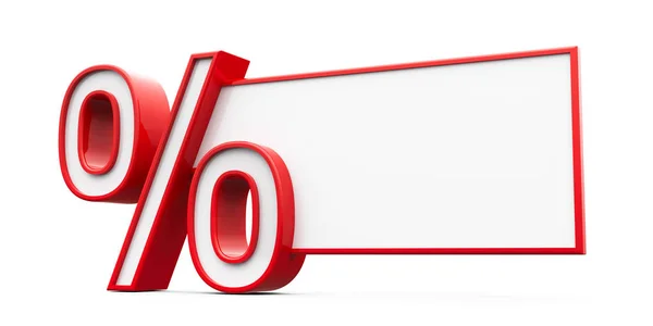 Red Percent with blank text area — Stock Photo, Image