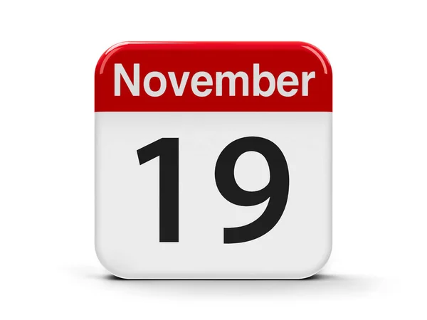 19 de noviembre Calendario — Foto de Stock