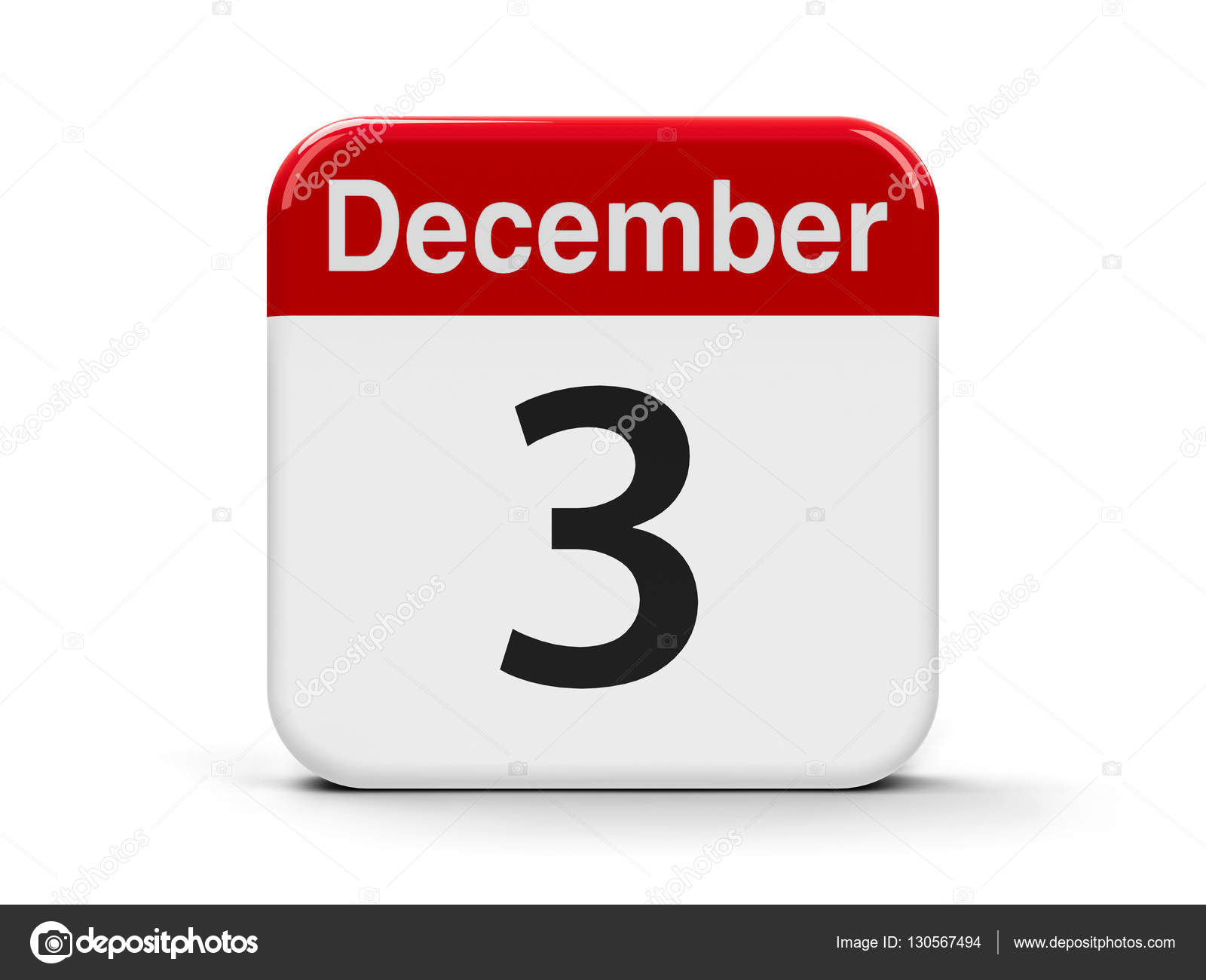 3rd December Calendar Stock Photo by ©Oakozhan 130567494