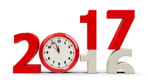 2016-2017 Clock dial — Stock Photo, Image