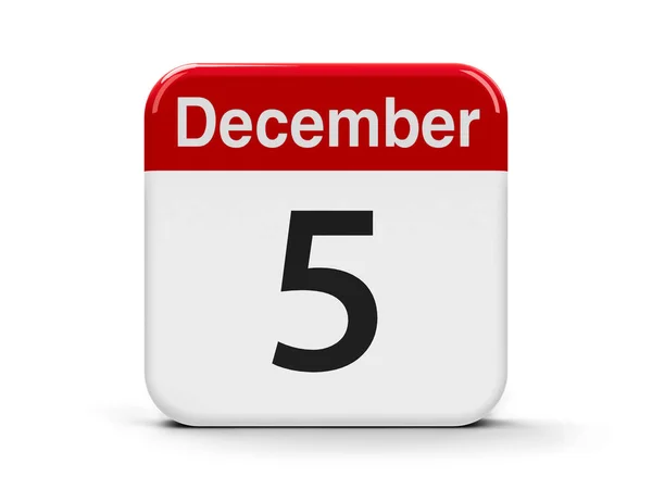 5 грудня календар — стокове фото