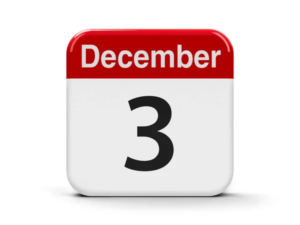 3 de diciembre Calendario —  Fotos de Stock