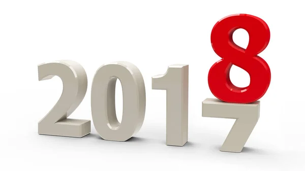 2017 - 2018 nowy rok — Zdjęcie stockowe