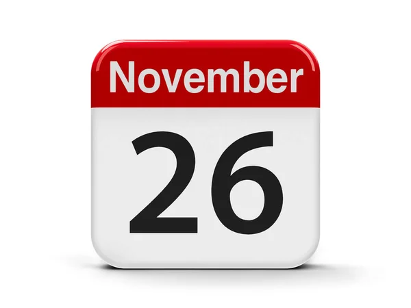 26 listopada kalendarza — Zdjęcie stockowe