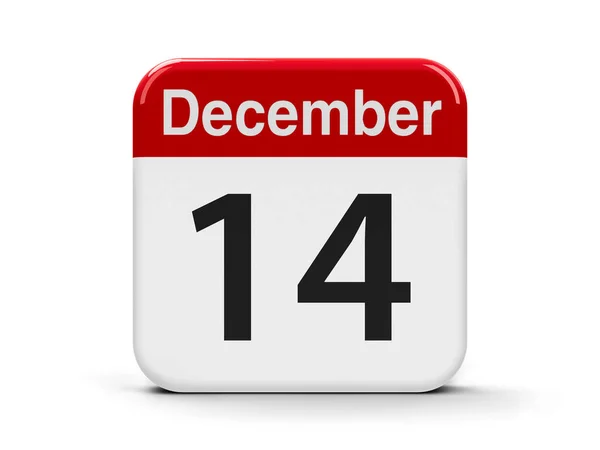 14th December Calendar — Stock Photo, Image