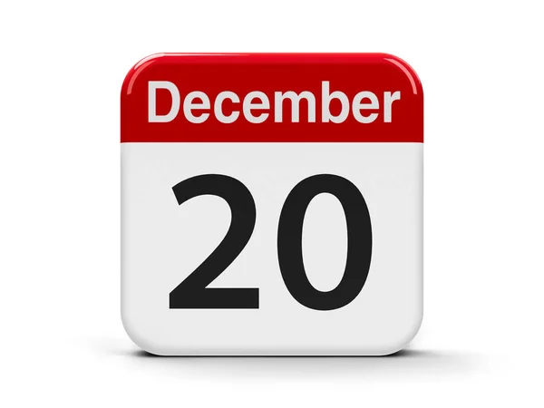 20 de diciembre Calendario — Foto de Stock