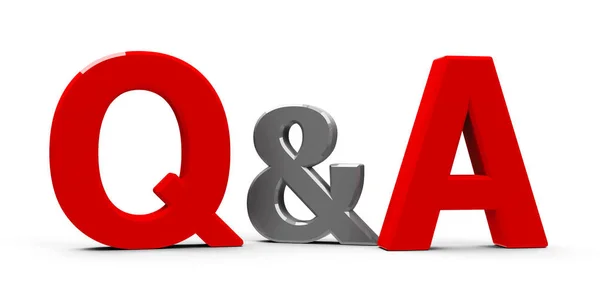 Red Q&A icon — Stock Photo, Image