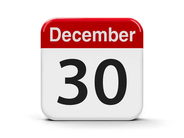 30 de diciembre Calendario — Foto de Stock