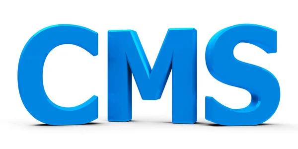 Blått CMS-ikon – stockfoto