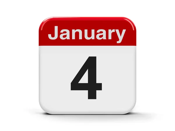4th January Calendar — Stock Photo, Image