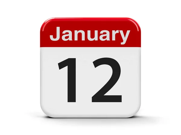 Kalendarz 12 stycznia — Zdjęcie stockowe