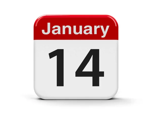 Calendario 14 de enero — Foto de Stock