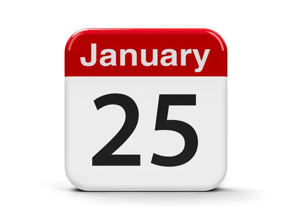25 de enero Calendario — Foto de Stock