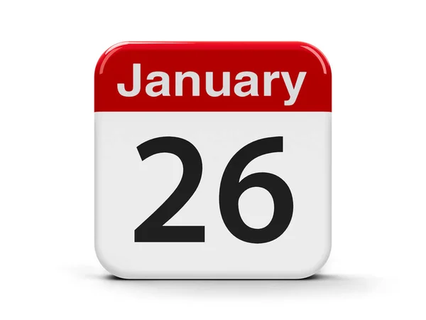 26 de enero Calendario — Foto de Stock