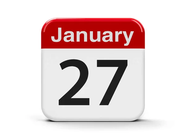 27. Januar-Kalender — Stockfoto
