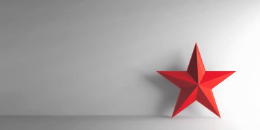 Red star on background clipart