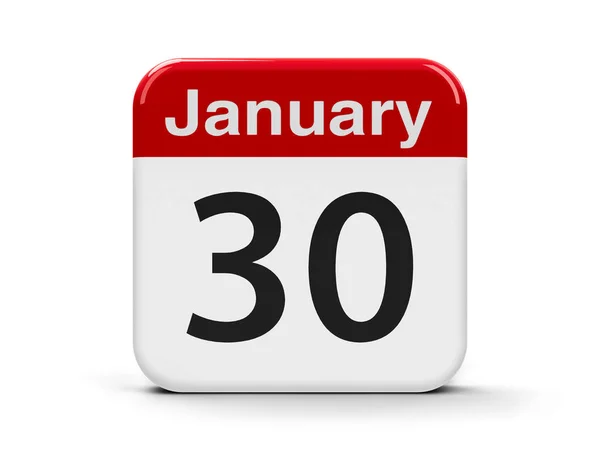 30 gennaio Calendario — Foto Stock
