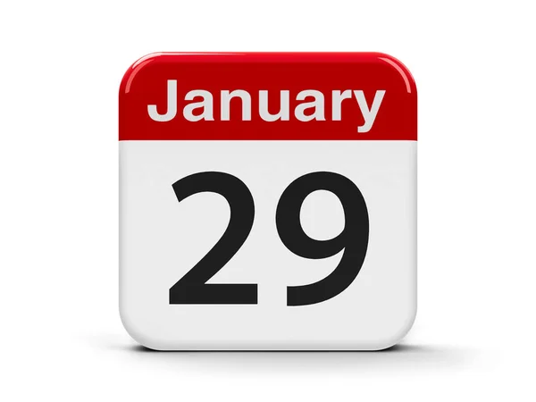 29 de enero Calendario — Foto de Stock