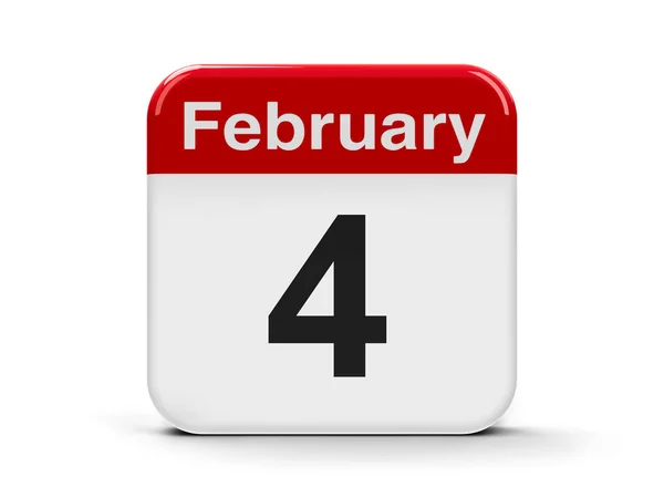 4 de febrero Calendario — Foto de Stock