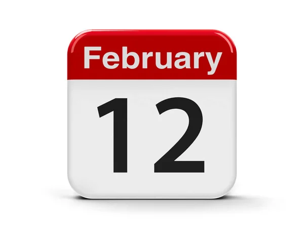 Kalendář 12. února — Stock fotografie
