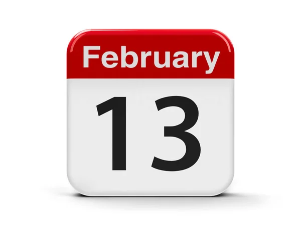 Calendar 13th February — Stock Photo, Image