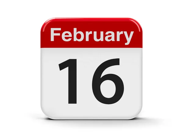 Calendar 16th February — Stock Photo, Image