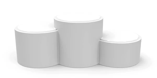 Podium cylindre blanc blanc blanc — Photo