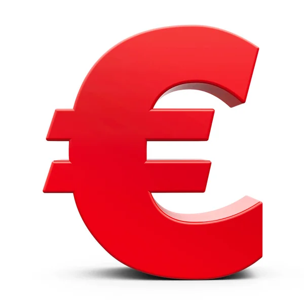 Červený symbol měny euro — Stock fotografie