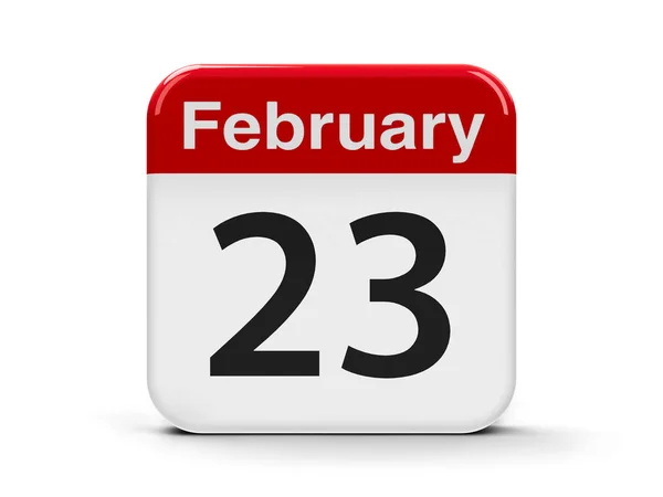 Calendario 23 de febrero — Foto de Stock